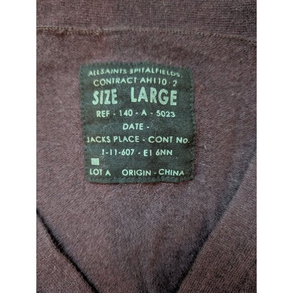 AllSaints Spitalfields 100% Wool Cardigan size L - Picture 3 of 7